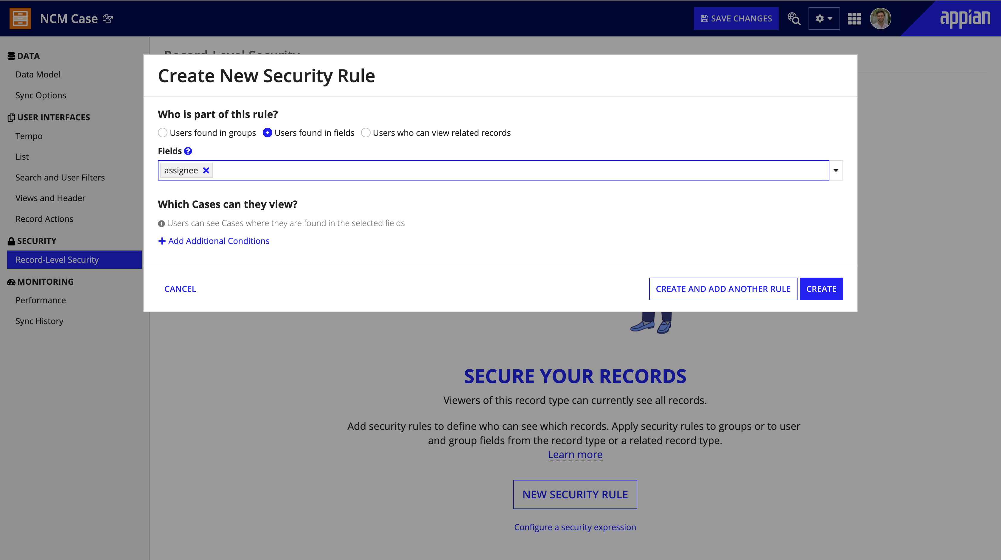 Appian Security Rules